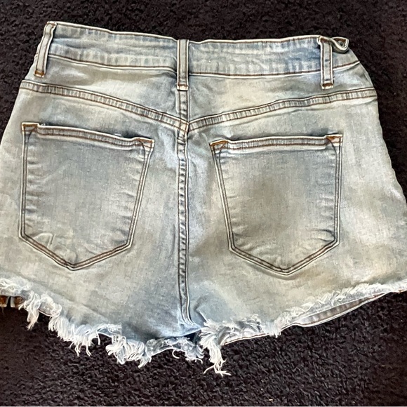 Kancan juniors Distressed Light Blue Denim Shorts 11/29 zip fly - Picture 4 of 4